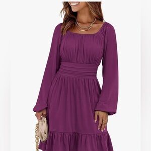 Purple long sleeve dress